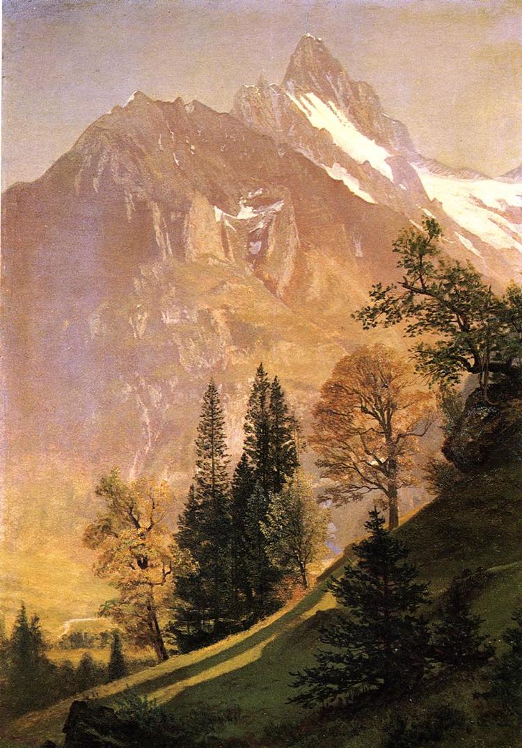 Albert Bierstadt Oil Painting Mountain Landscape